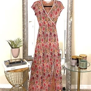 Anthropology metallic sweater dress